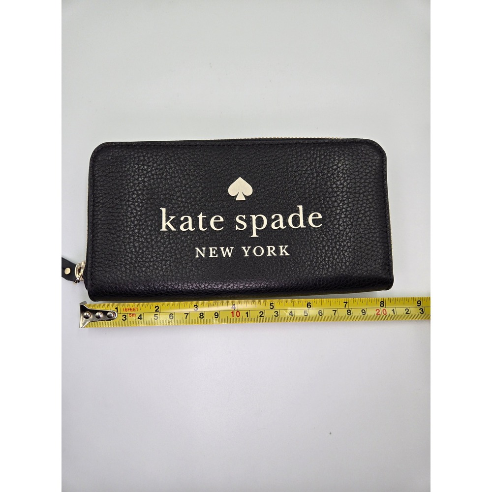 Kate Spade New York Pebble Leather Zip Around Wallet Black‎ K4779 - Picture 6 of 11